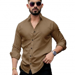 Men's Regular Fit Solid Soft Touch Cotton Casual Shirt with Pocket Design with Spread Collar & Full Sleeves Formal Shirt Men's Button-Down Shirt