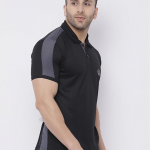Men's Solid Active Sports Wear Polo Half Sleeve Gym T-Shirt with Button-Down Collar Quick Dry Breathable Perfect for Workout Regular Fit and Running T